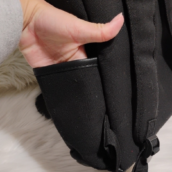 Mercedez Benz Sleek Black Minimalist Backpack with Fold-Over Flap Hardly Used - Picture 4 of 9